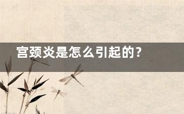 宫颈炎是怎么引起的？ 五个检查轻松揪出宫颈炎,宫颈炎是怎么引起的原因